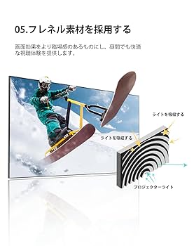 AWOL VISION 100インチ 壁掛け式プロジェクタースクリーン Amazon | AWOL VISION 100インチ 壁掛け式プロジェクター